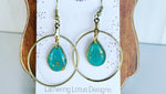 Tear Drop Turquoise Earrings