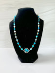 Turquoise Baby's Breathe Necklace