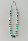 Turquoise Baby's Breathe Necklace