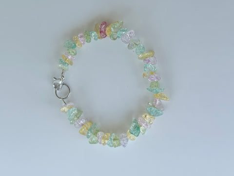 Acrylic Glass Inspired Bead Bracelet, Large