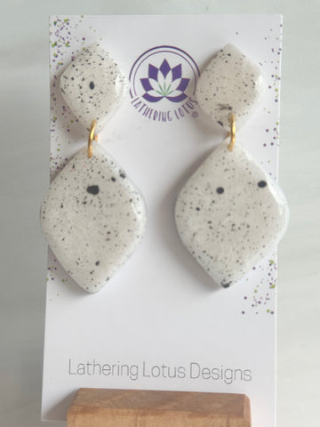 White Splash Earrings